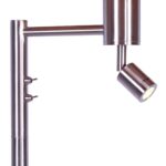 Verstelbare leeslamp met velours kap brons 40 cm