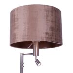 Verstelbare leeslamp met velours kap brons 40 cm