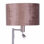 Verstelbare leeslamp met velours kap brons 40 cm