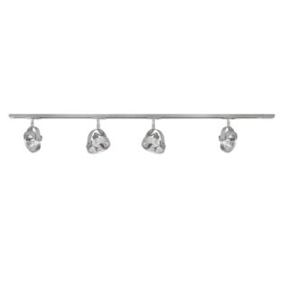 Set spanningsrail 150cm Staal + 4 AR111 G9 spots