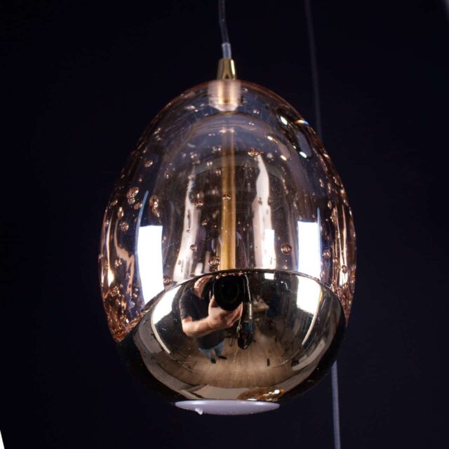 Luxe vide hanglamp Golden Egg 14-lichts