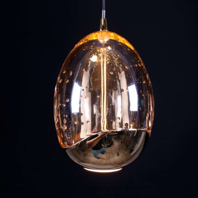 Luxe vide hanglamp Golden Egg 14-lichts