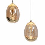 Luxe vide hanglamp Golden Egg 14-lichts