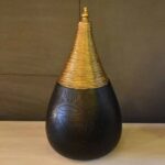 Oosterse Filigrain Druppel tafellamp | zwart / goud | Ø 30 cm | landelijk design