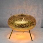 Oosterse tafellamp Filigrain Ufo | goud | metaal | Ø 26 cm | landelijk design