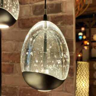 Sierlijke tafellamp Clear Egg 2-lichts