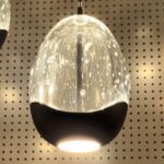 Sierlijke wandlamp Clear Egg 1-lichts