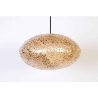 Hanglamp Apollo 30 cm parelmoer amber 3-lichts