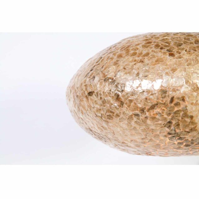 Plafondlamp Apollo 40 cm parelmoer amber 1-lichts