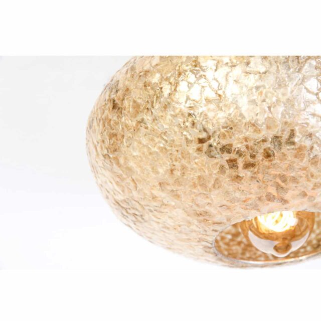 Plafondlamp Apollo 40 cm parelmoer amber 1-lichts