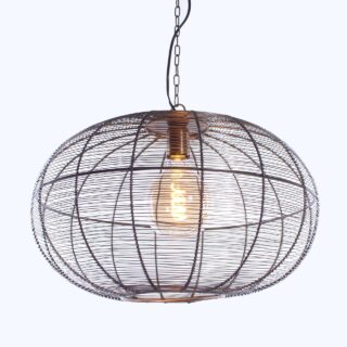Trendy bronzen draadlamp Ø50cm