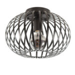 Zwarte open plafondlamp Ø 30 cm - Afbeelding 8