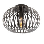 Zwarte open plafondlamp Ø 30 cm - Afbeelding 7