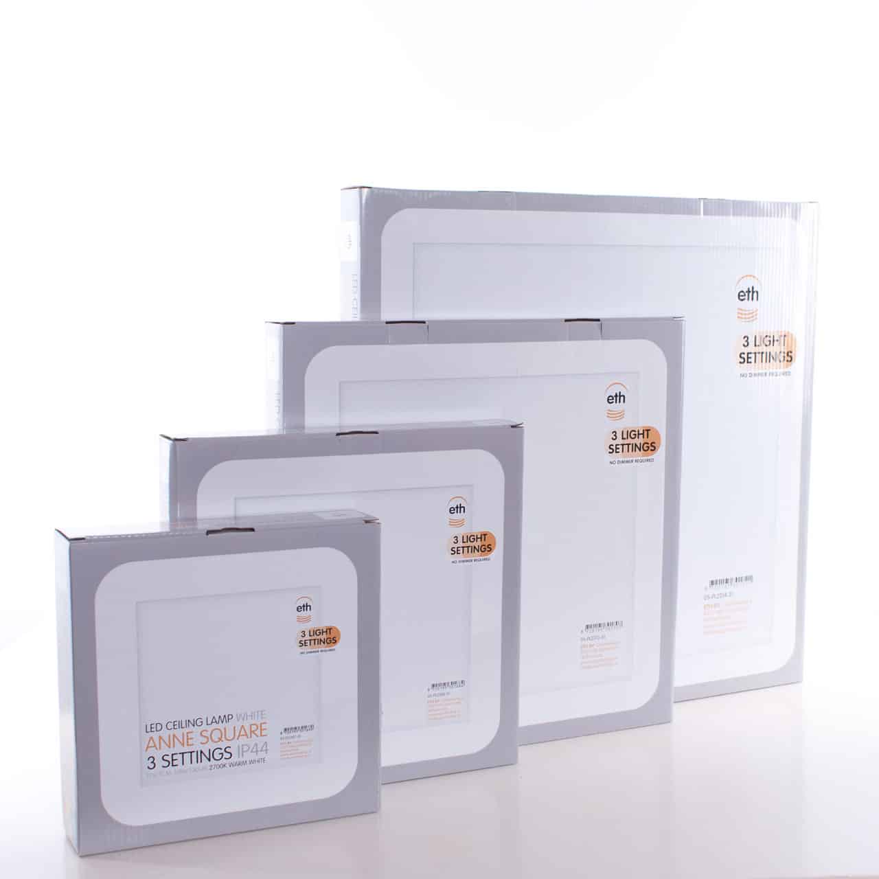 Badkamerlamp vierkant wit 30 x 30 cm - IP44 Badkamerlamp vierkant wit 30 x 30 cm - IP44