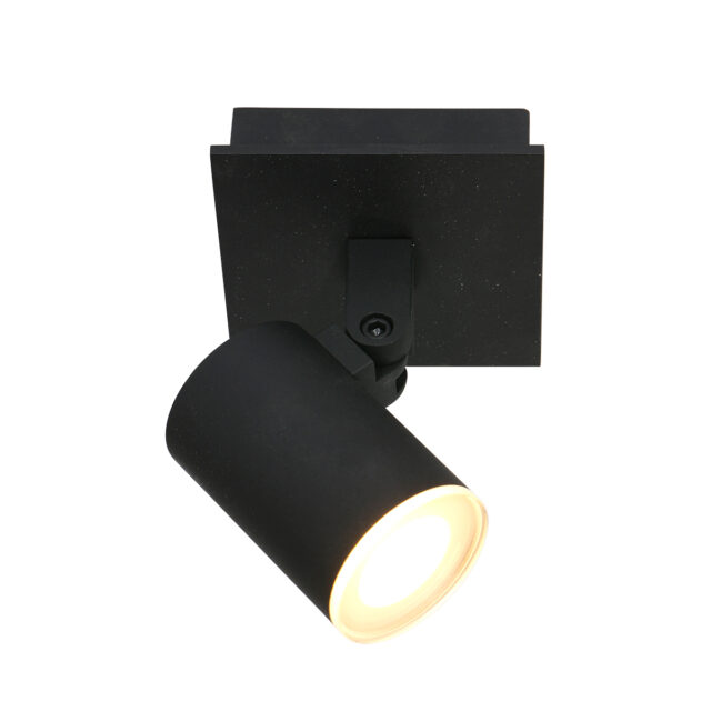 Badkamerspot Points Noirs 1 lichts Zwart inclusief ledlamp IP44