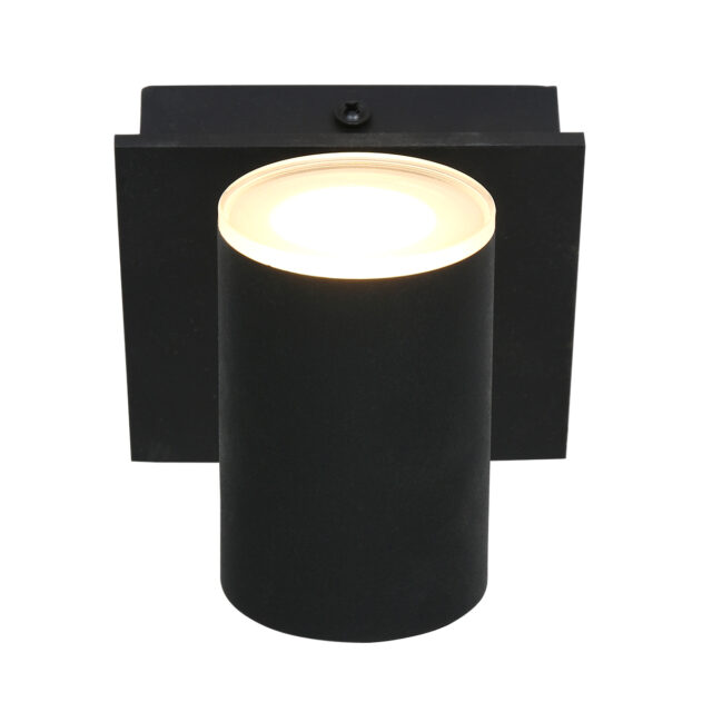 Badkamerspot Points Noirs 1 lichts Zwart inclusief ledlamp IP44