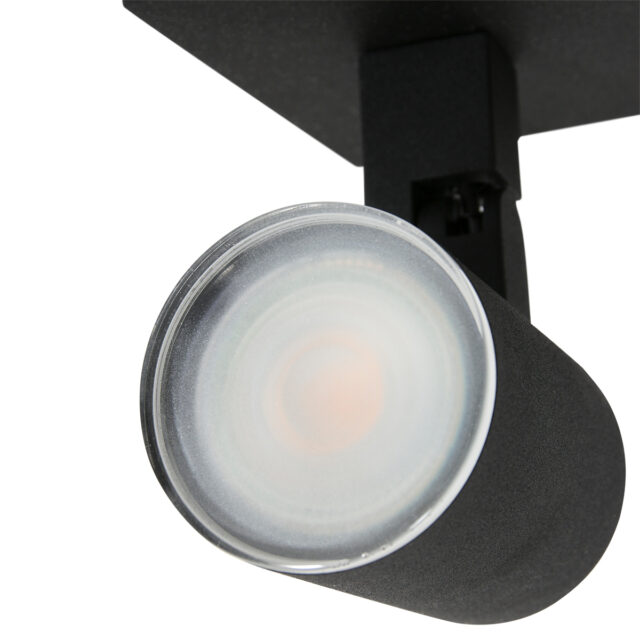 Badkamerspot Points Noirs 2 lichts Zwart inclusief ledlampen IP44