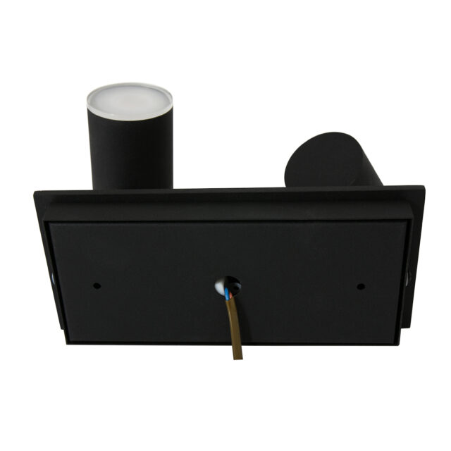 Badkamerspot Points Noirs 2 lichts Zwart inclusief ledlampen IP44