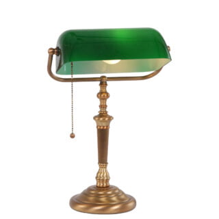 Bankierslamp Groen Glas 39 Cm 11