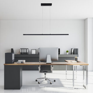 Hanglamp light stripe 1 lichts Zwart