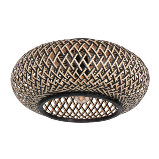 Houten Plafondlamp Maze 1 lichts Naturel/Zwart Ø 40cm