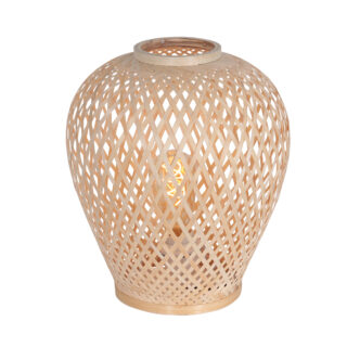 Houten Tafellamp Maze 1 lichts Naturel