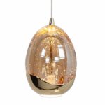 Moderne 1-lichts hanglamp Golden Egg