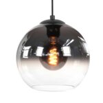 Ronde eettafellamp 3-lichts glas helder - smoke