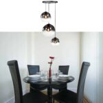 Ronde eettafellamp 3-lichts glas helder - smoke