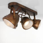 Spot Paco 3 lichts Bruin inclusief LED lampen