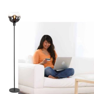 Staande vloerlamp Fantasy glas Ø 30 cm helder/smoke