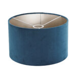 Tafellamp Animaux 1 lichts Zwart Goud Stokstaartje met Velours Kap Blauw
