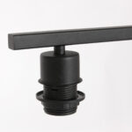 Tafellamp Stang 1 lichts Zwart met Kap Oker Velours