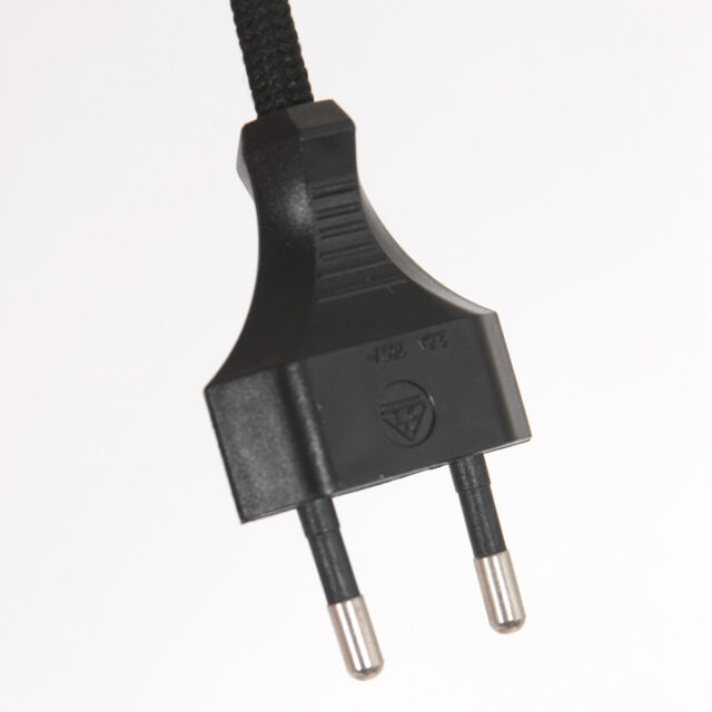 Tafellamp Stang 1 lichts Zwart met Kap Zwart Velours