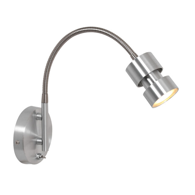 Verstelbare wand leeslamp LED | staal