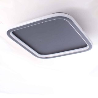 Vierkante badkamer plafondlamp zwart - IP44