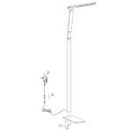 Vloerlamp Serenade LED 1 lichts staal