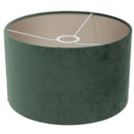 Vloerlamp Stang 1 lichts Zwart met Kap Groen Velours
