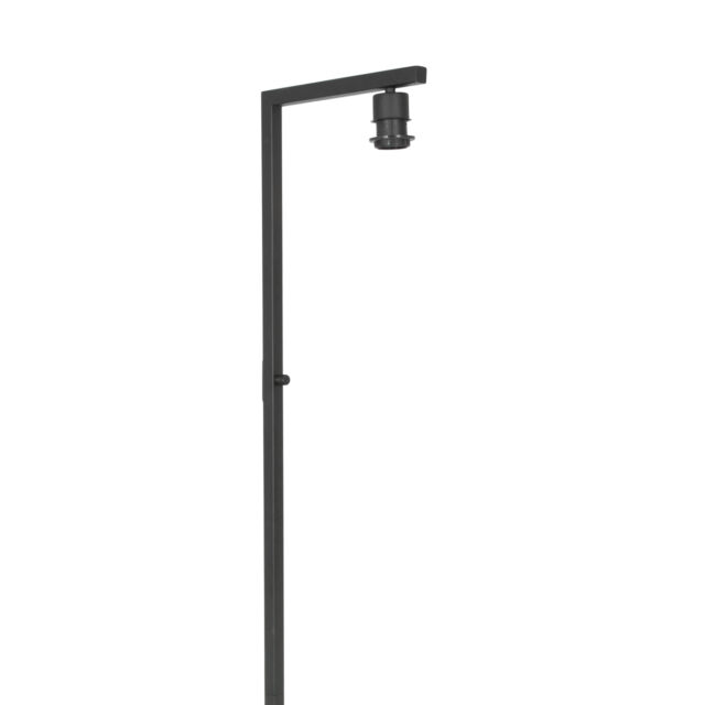 Vloerlamp Stang 1 lichts Zwart met Kap Groen Velours