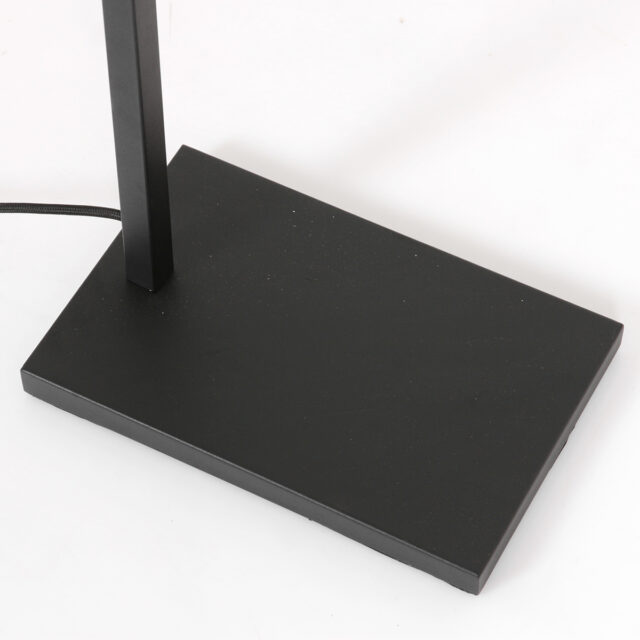 Vloerlamp Stang 1 lichts Zwart met Kap Groen Velours