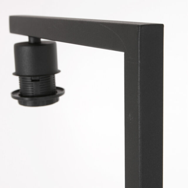 Vloerlamp Stang 1 lichts Zwart met Kap Groen Velours