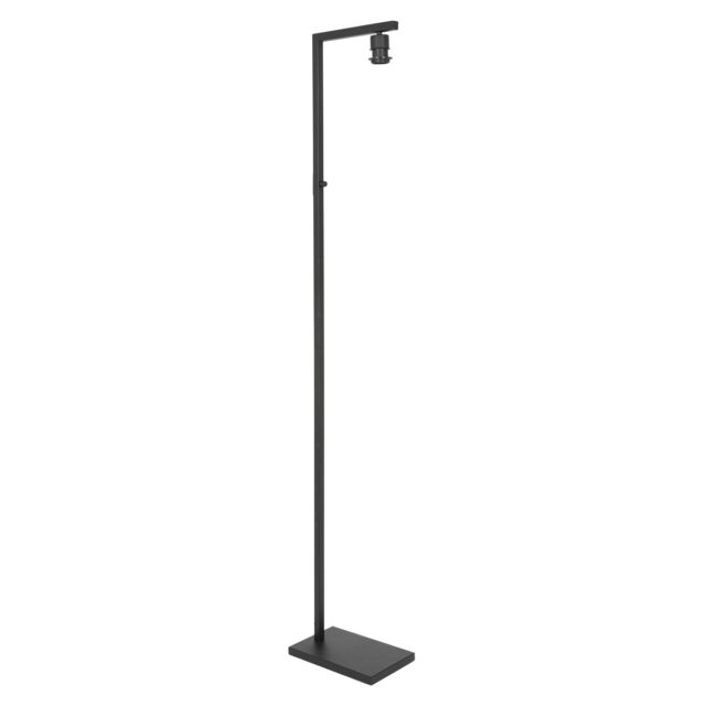 Vloerlamp Stang 1 lichts Zwart met Kap Taupe Velours