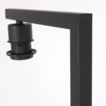 Vloerlamp Stang 1 lichts Zwart met Kap Taupe Velours