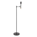 Vloerlamp Stang 1 lichts Zwart met Leeslamp en Kap Groen Velours