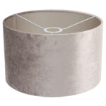 Vloerlamp Stang 1 lichts Zwart met Leeslamp en Kap Taupe Velours