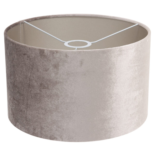 Vloerlamp Stang 1 lichts Zwart met Leeslamp en Kap Taupe Velours