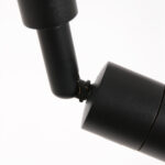 Vloerlamp Stang 1 lichts Zwart met Leeslamp en Kap Taupe Velours