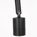 Vloerlamp Stang 1 lichts Zwart met Leeslamp en Kap Taupe Velours