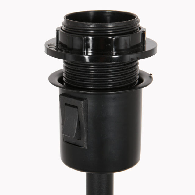 Vloerlamp Stang 1 lichts Zwart met Leeslamp en Kap Zwart Velours