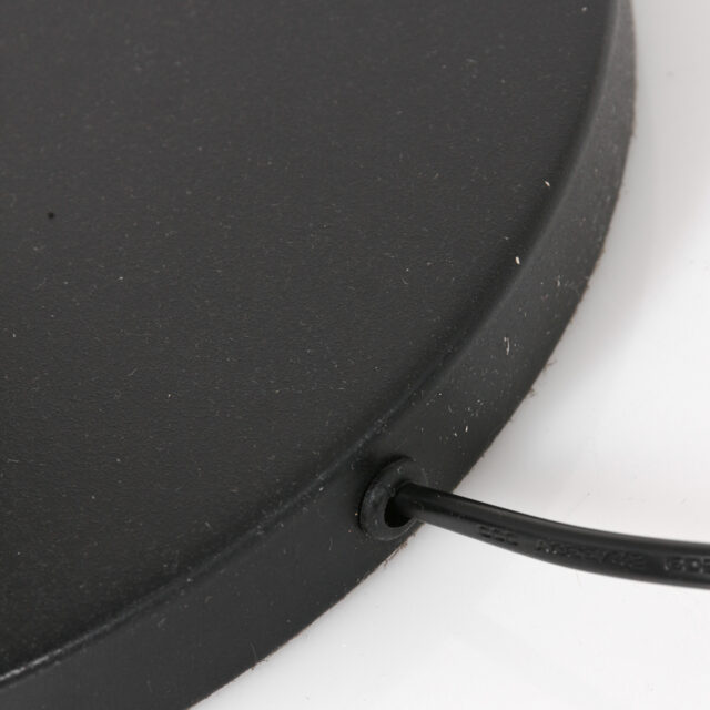 Vloerlamp Stang 1 lichts Zwart met Leeslamp en Kap Zwart Velours